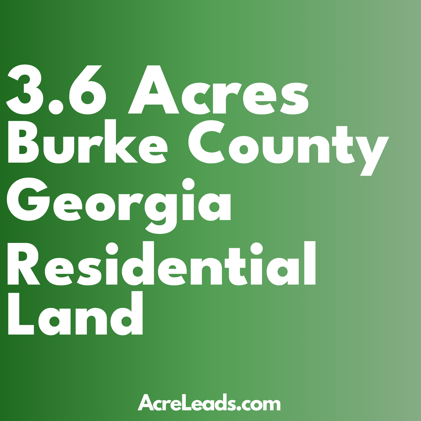 3.6 Acres of Residential Land in Burke County, GA