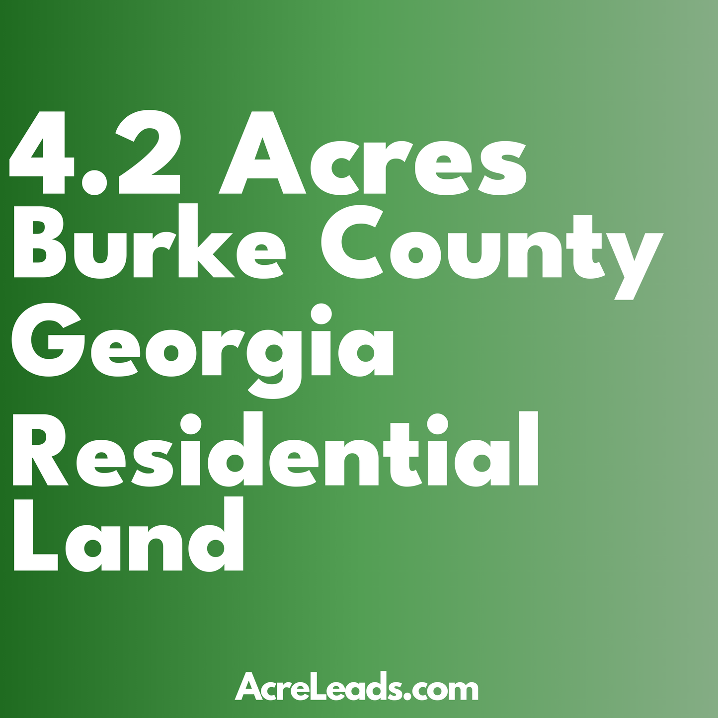 4.2 Acres of Residential Land in burke County, GA