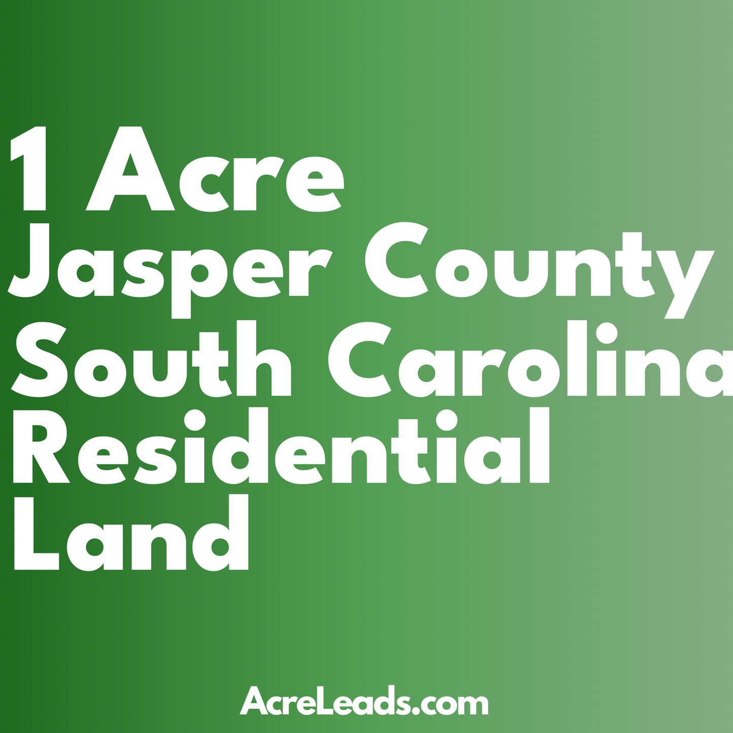 1 Acre of Residential Land in Jasper County, SC