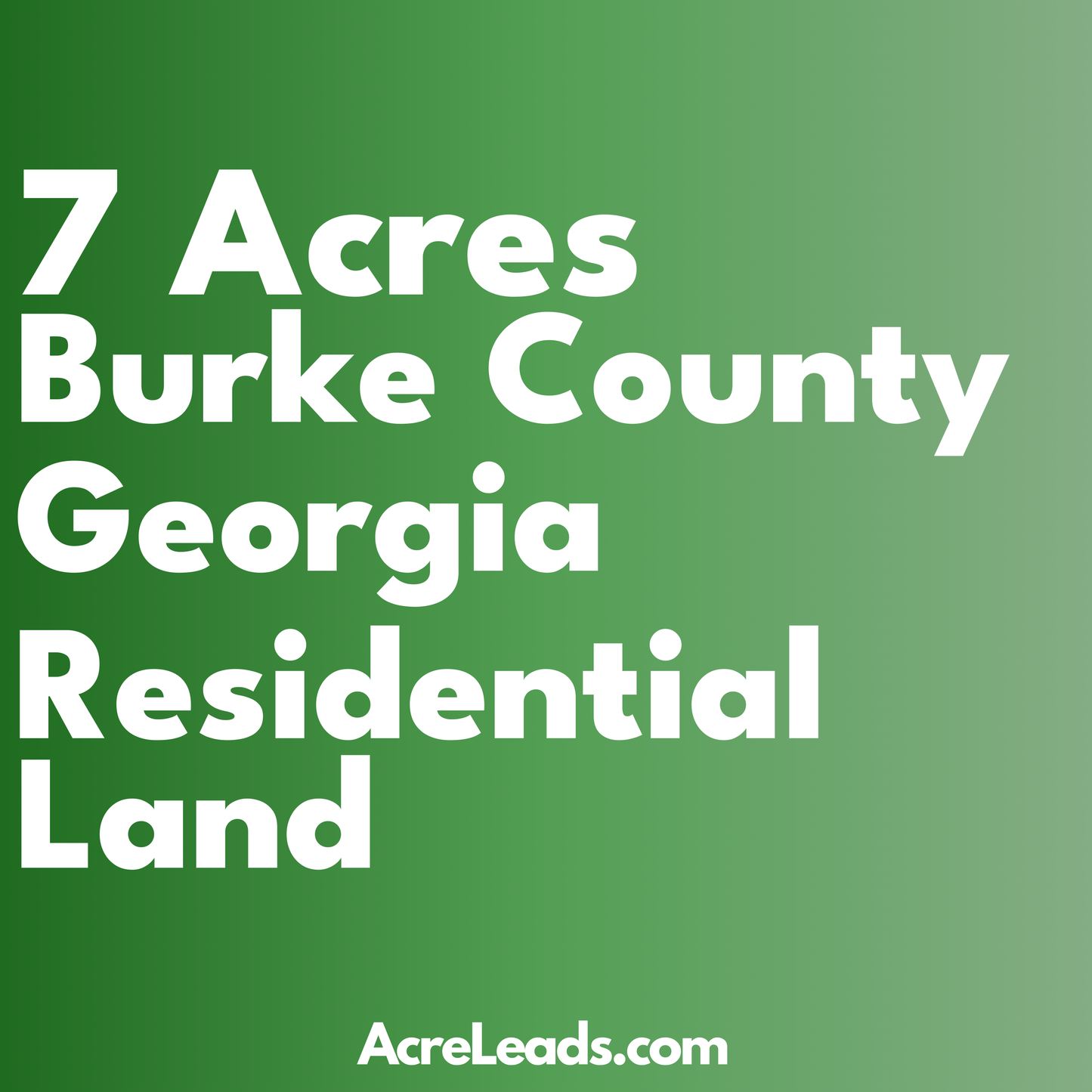 7 Acres of Residential Land in Burke County, GA