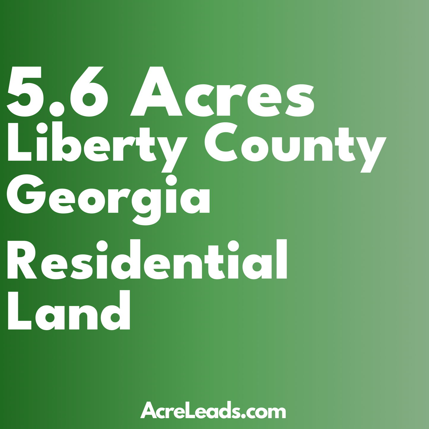 5.6 Acres of Residential Land in Liberty County, GA