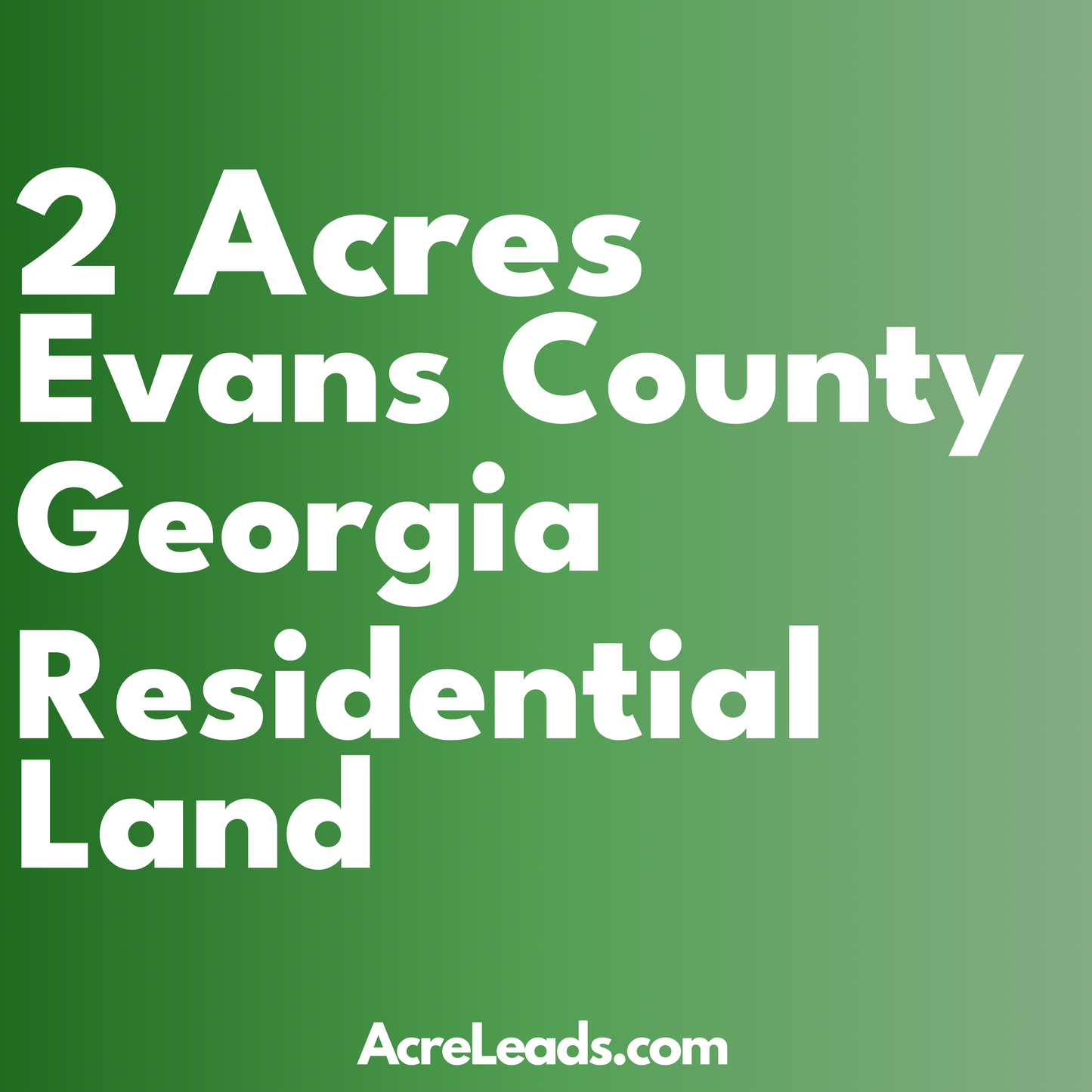 2 Acres of Residential Land in Evans County, GA