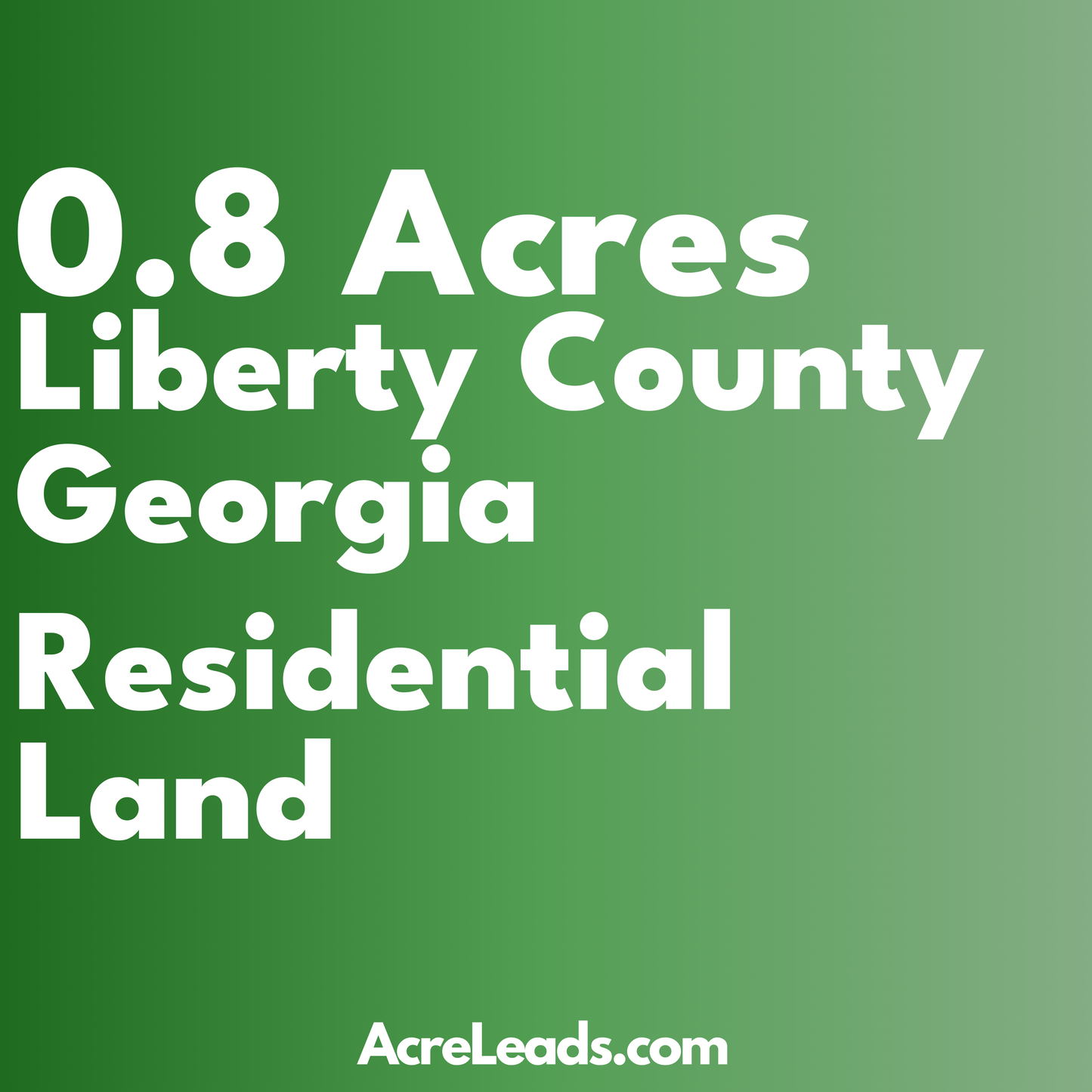 0.8 Acres of Residential Land in Liberty County, GA