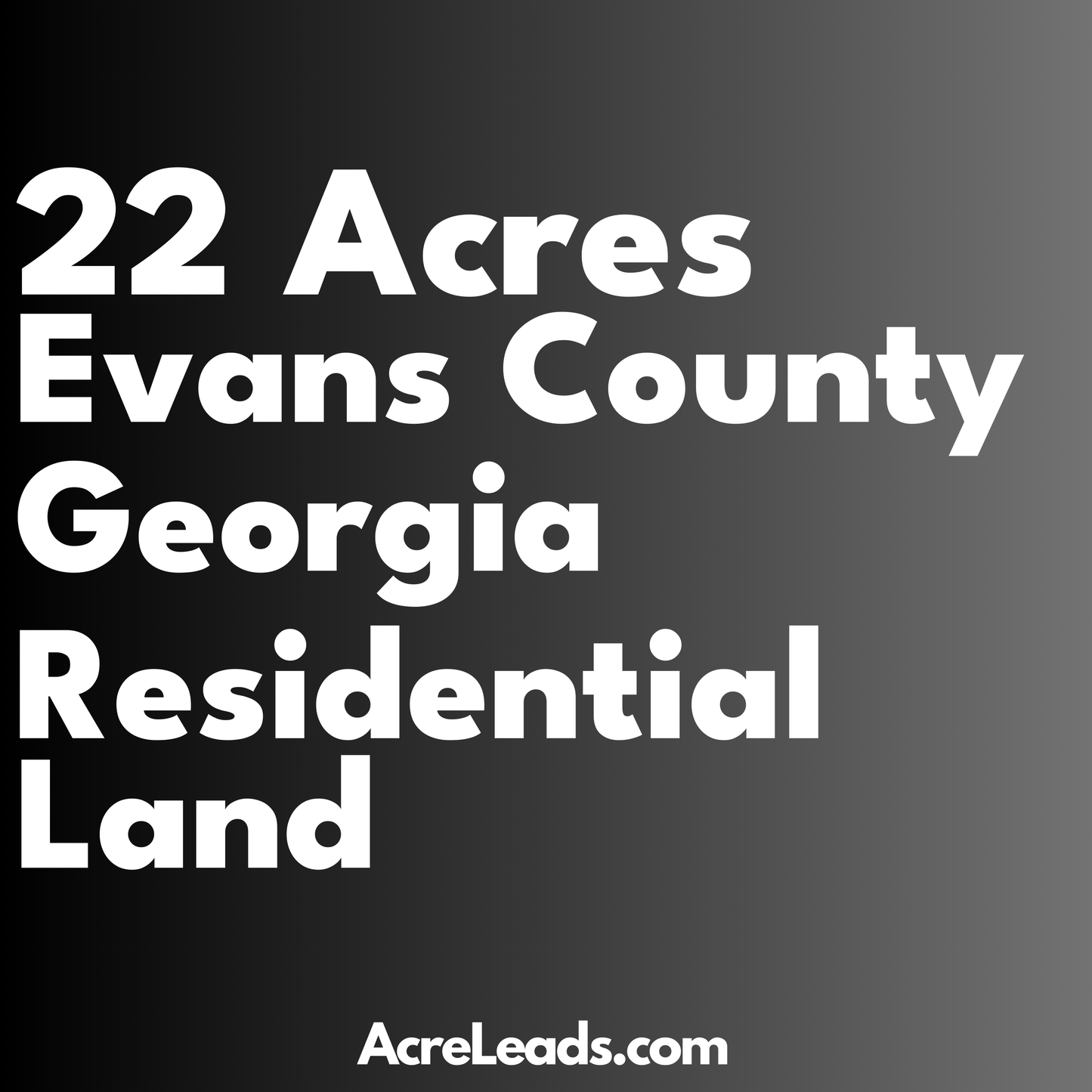 22 Acres of Residential Land in Evans County, GA