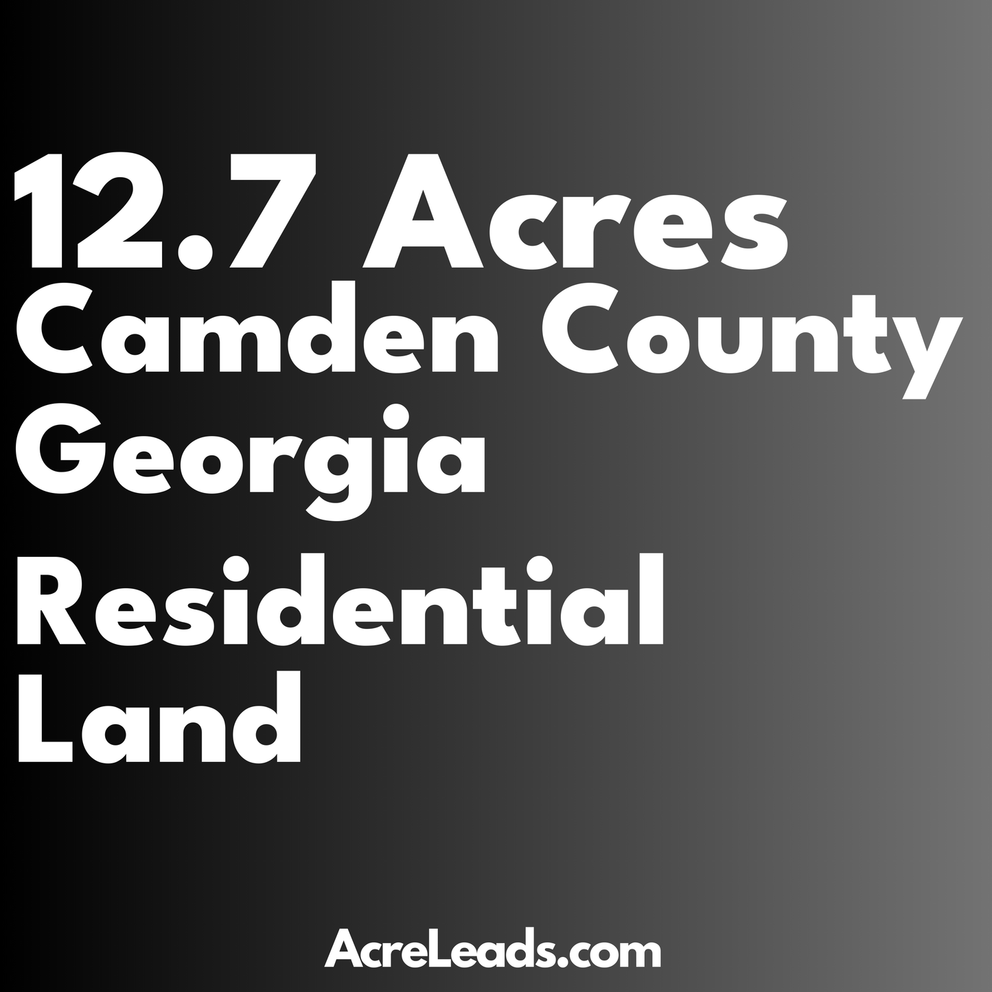 12.7 Acres of Residential Land in Camden County, GA