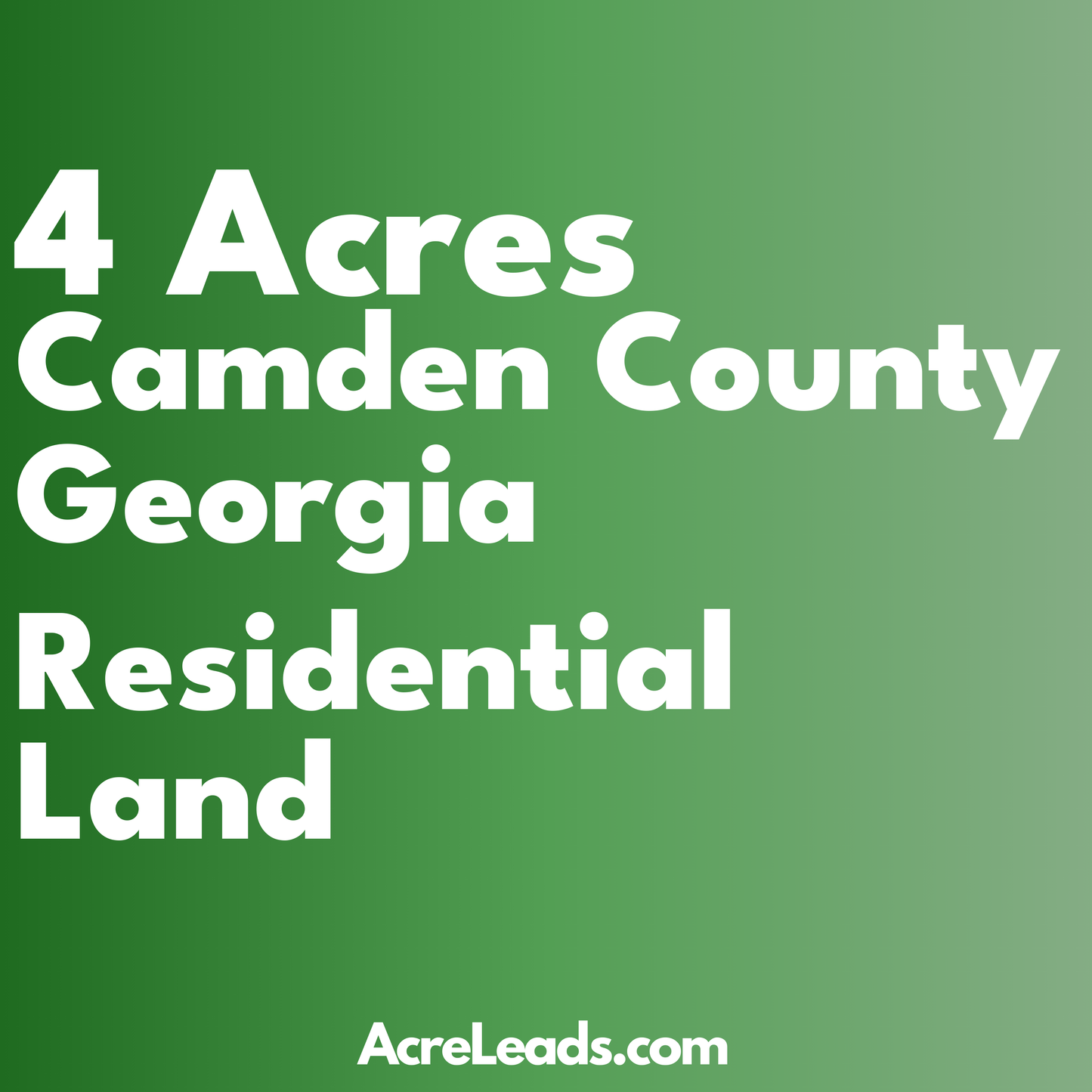 4 Acres of Residential Land in Camden County, GA