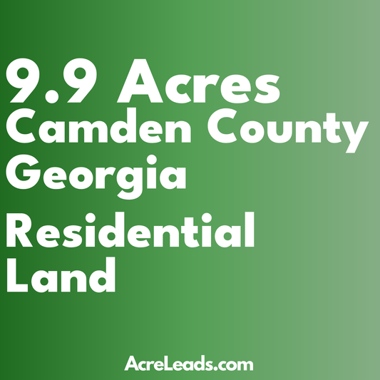 9.9 Acres of Residential Land in Camden County, GA