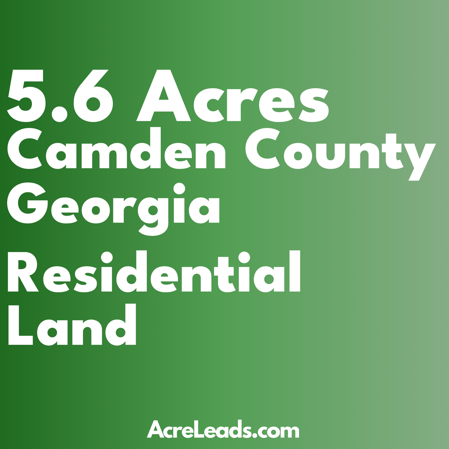 5.6 Acres of Residential Land in Camden County, GA