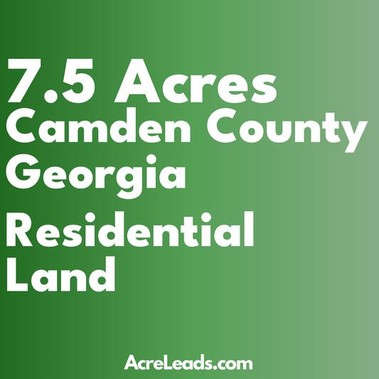 7.5 Acres of Residential Land in Camden County, GA