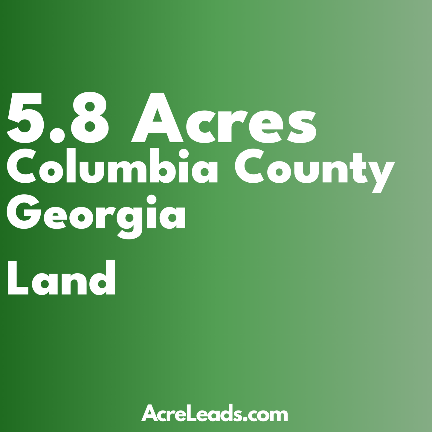 5.8 Acres of Land in Columbia County, GA