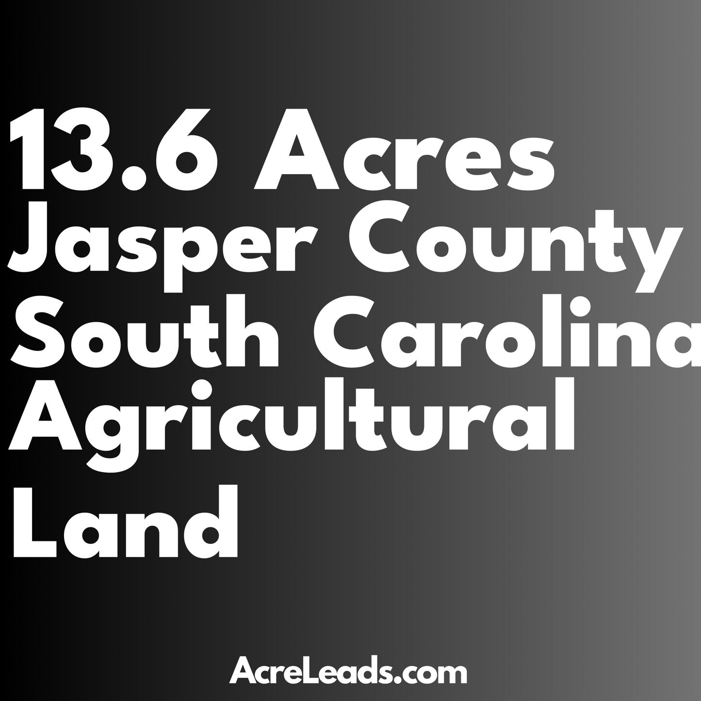 13.6 Acres of Agricultural Land in Jasper County, SC