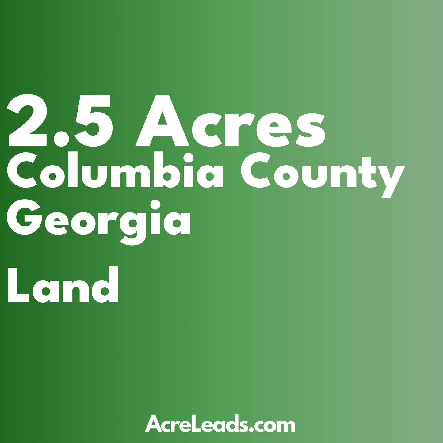 2.5 Acres of Land in Columbia County, GA