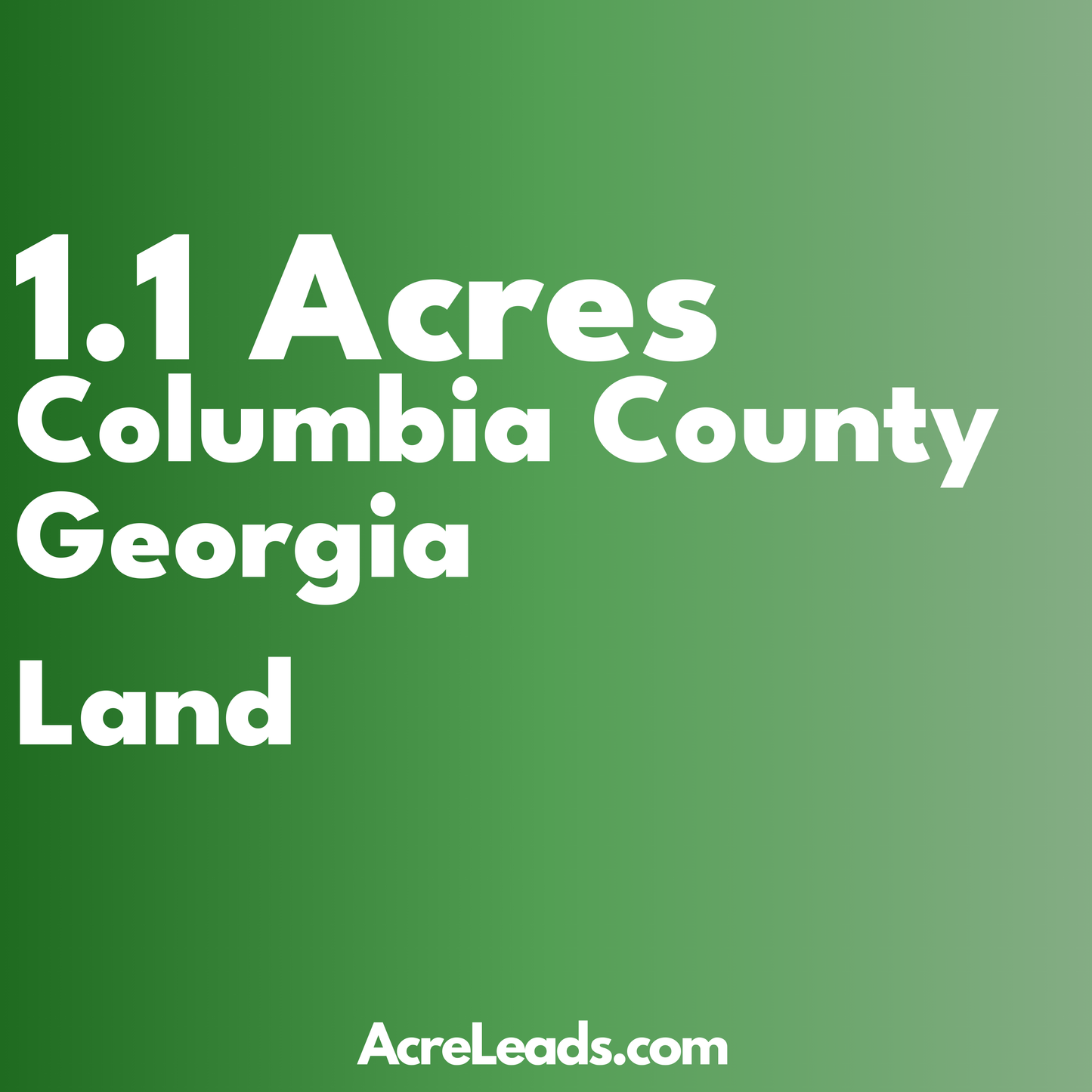 1.1 Acres of Land in Columbia County, GA