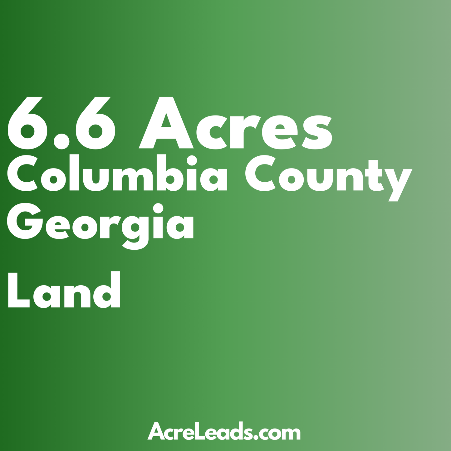 6.6 Acres of Land in Columbia County, GA