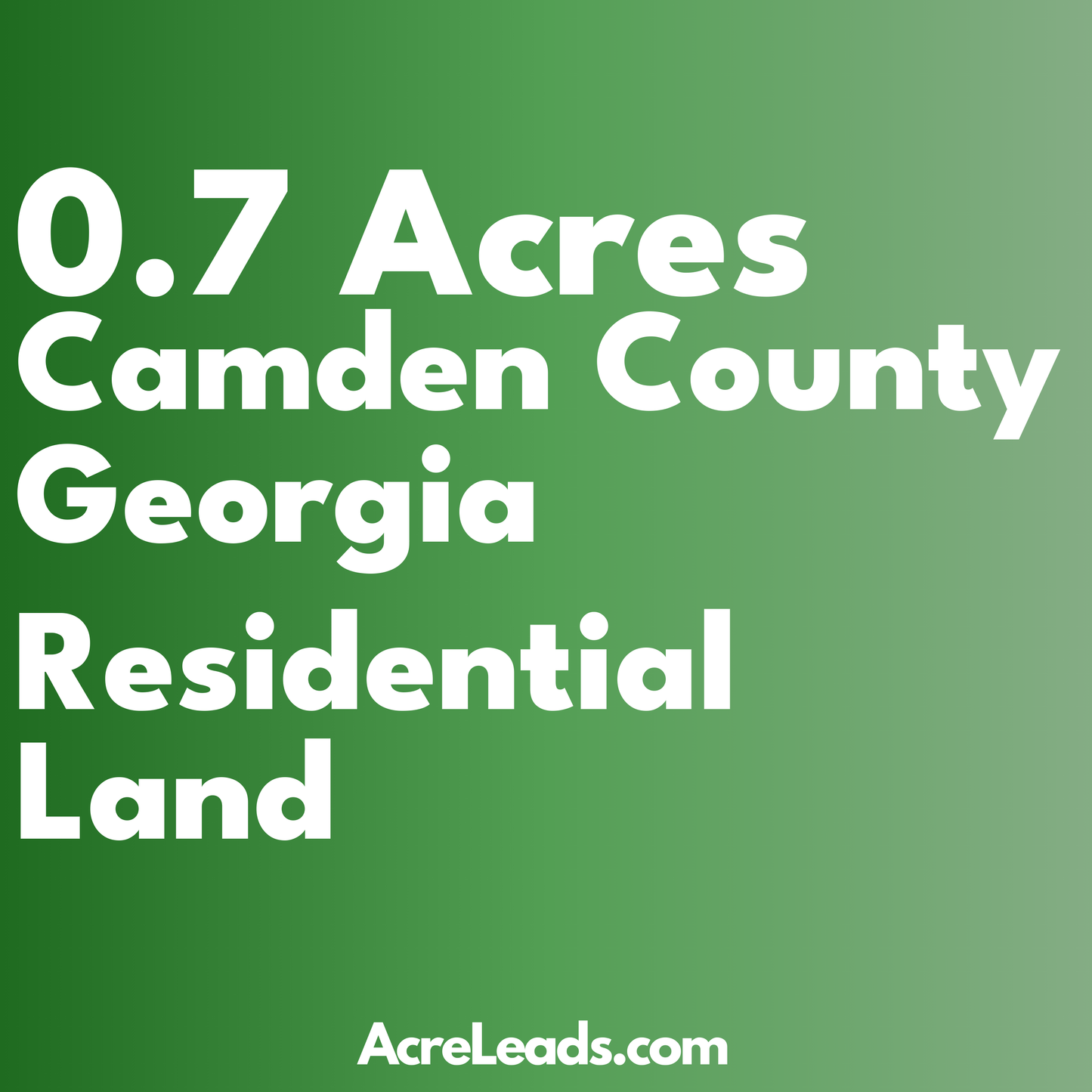 0.7 Acres of Residential Land in Camden County, GA