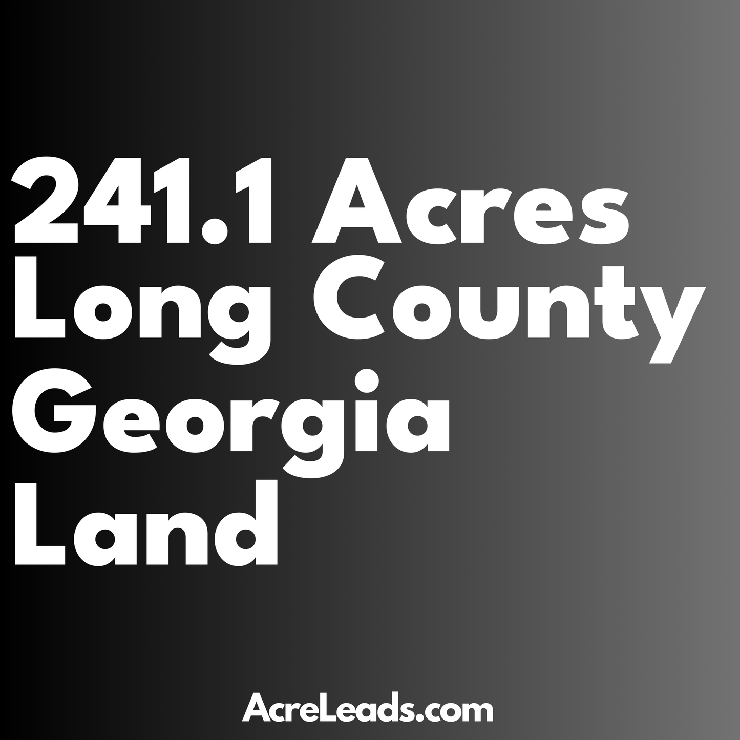 241.1 Acres of Land in Long County, GA