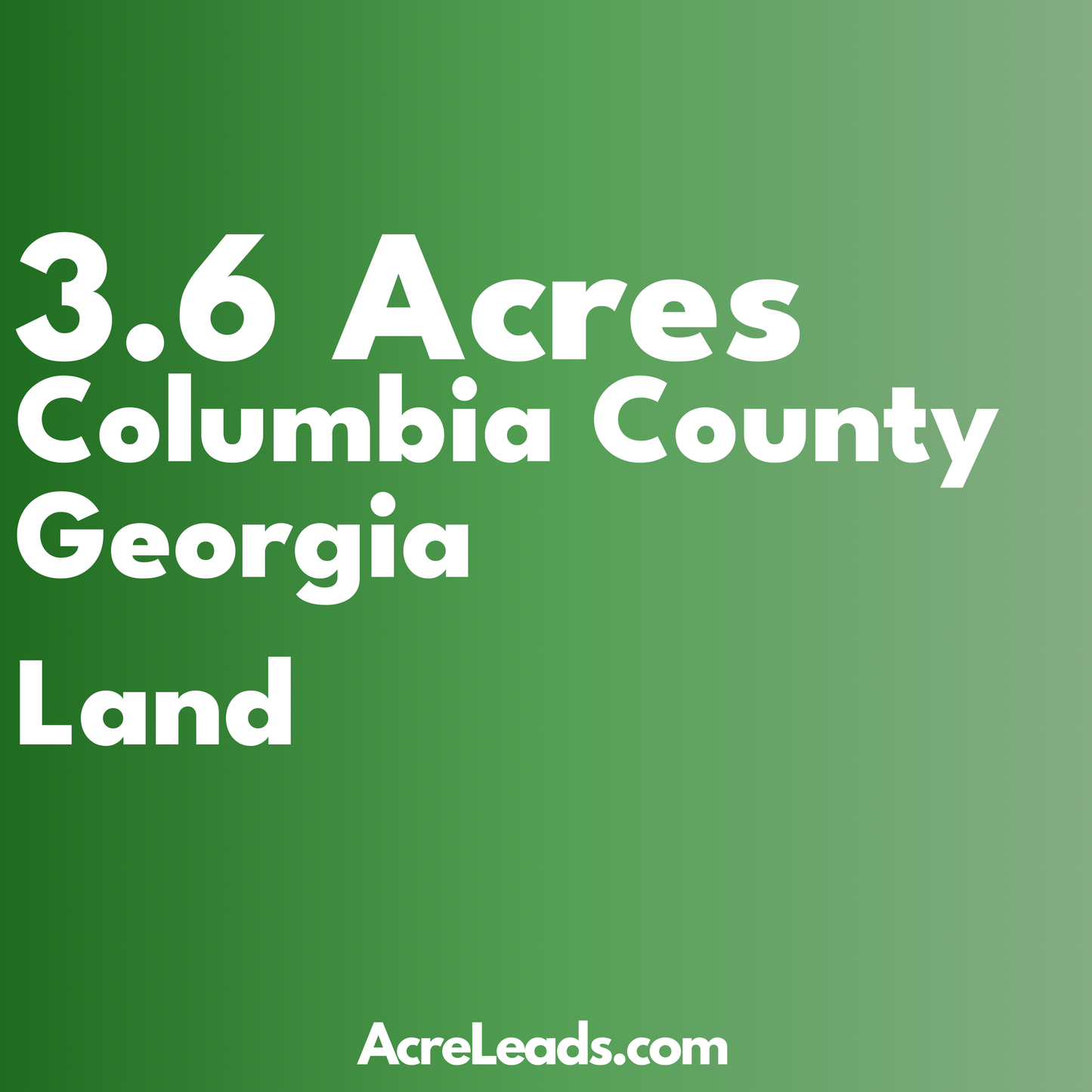 3.6 Acres of Land in Columbia County, GA