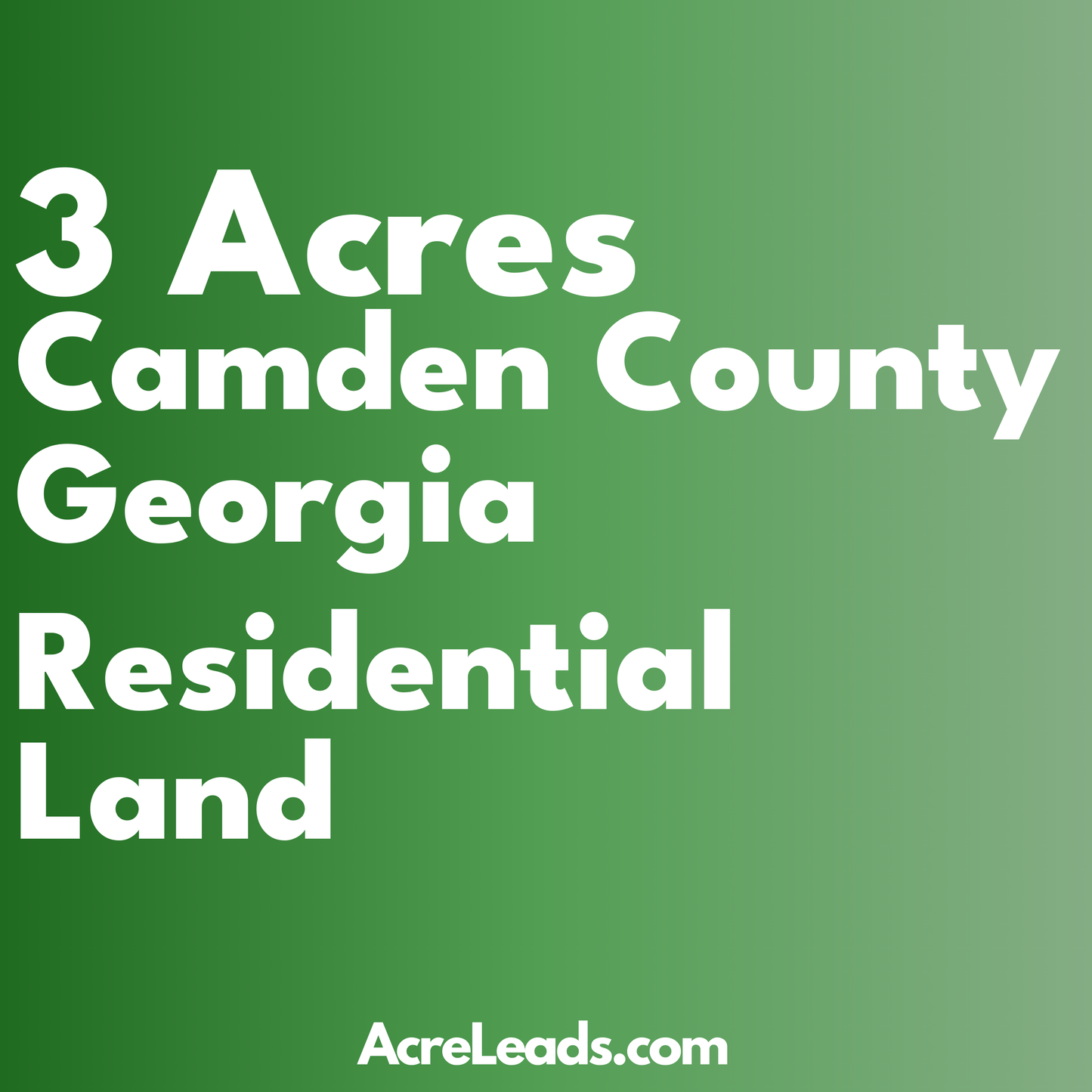 3 Acres of Residential Land in Camden County, GA