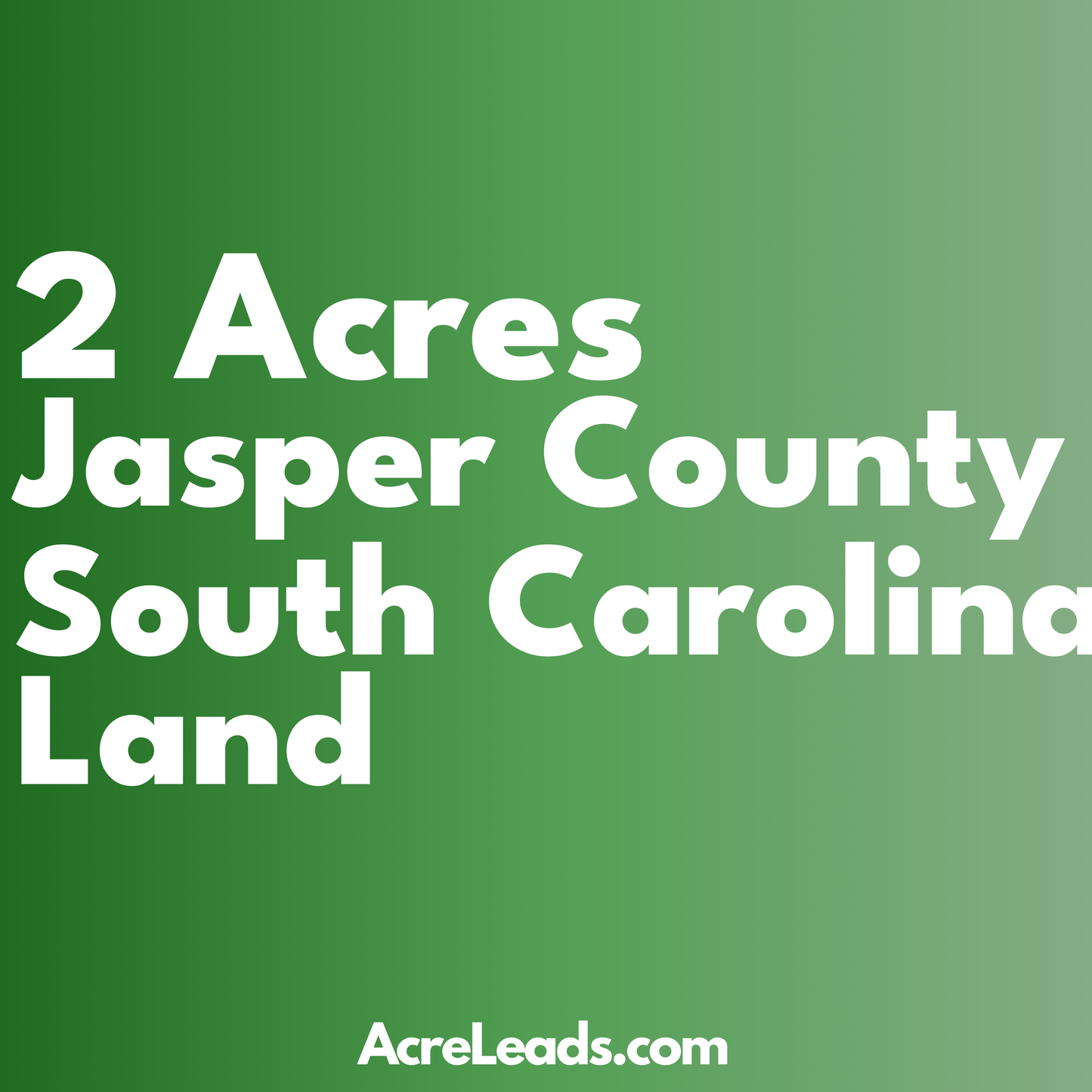 2 Acres of Land in Jasper County, SC