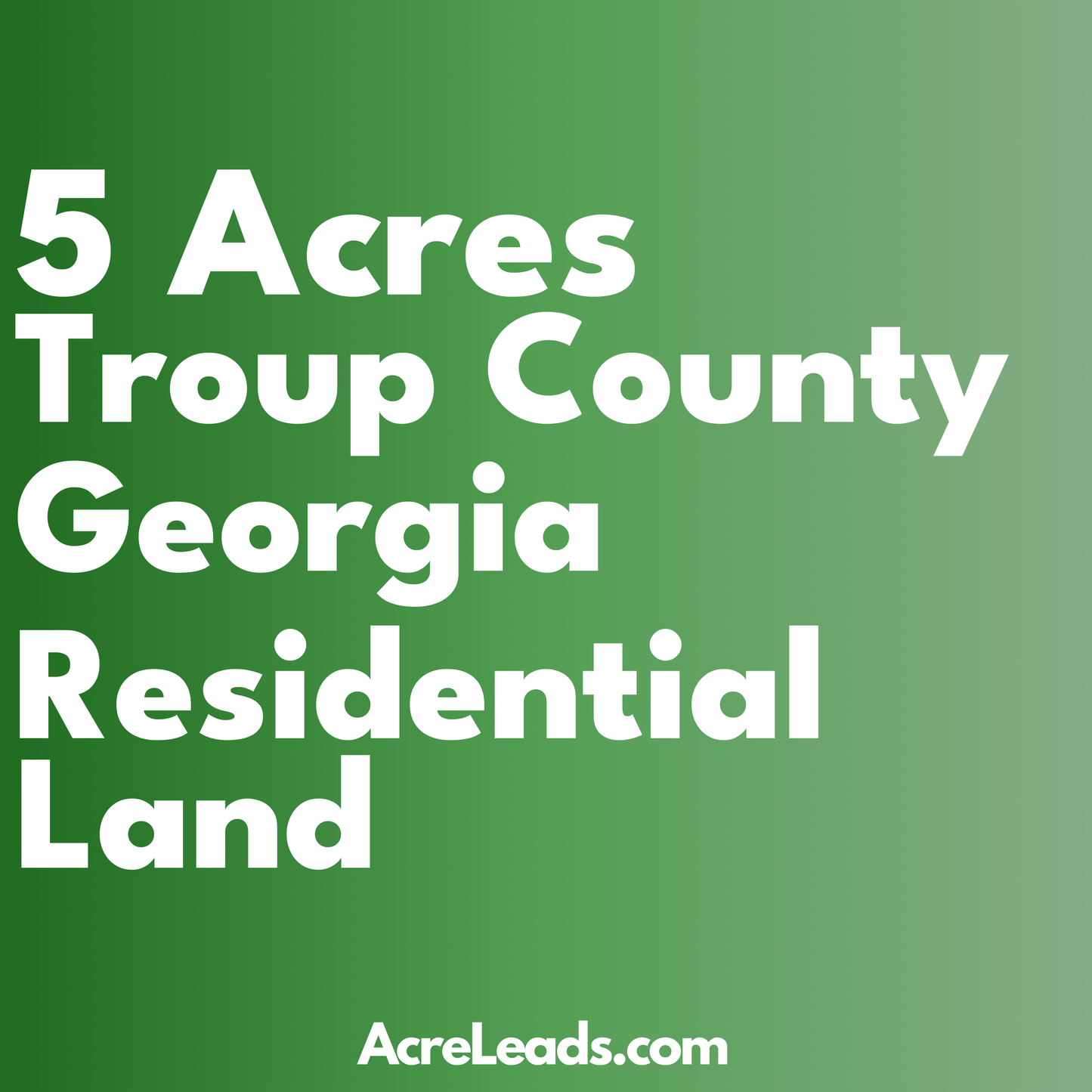 5 Acres of Residential Land in Troup County, GA