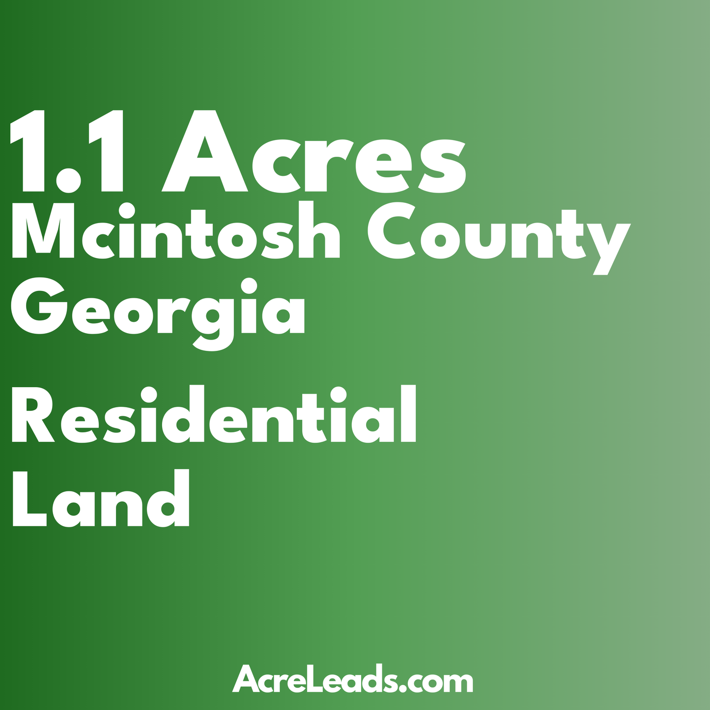 1.1 Acres of Residential Land in Mcintosh County, GA