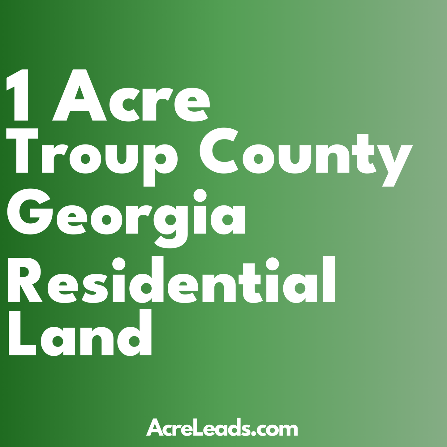 1 Acre of Residential Land in Troup County, GA