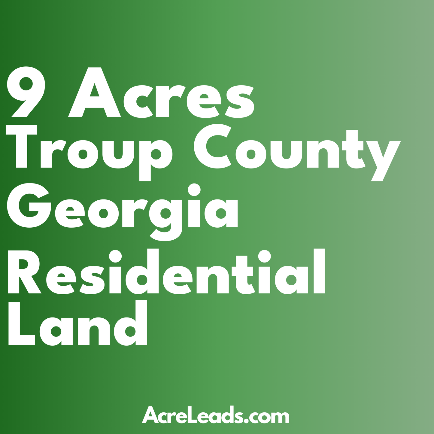 9 Acres of Residential Land in Troup County, GA