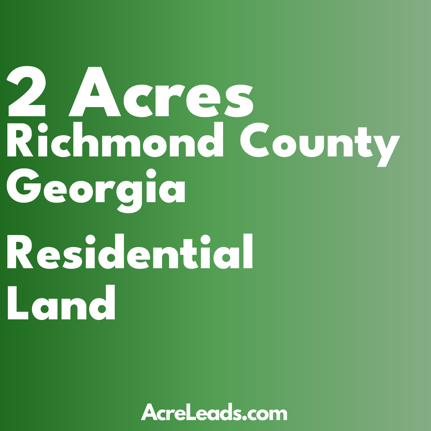 2 Acres of Residential Land in Richmond County, GA