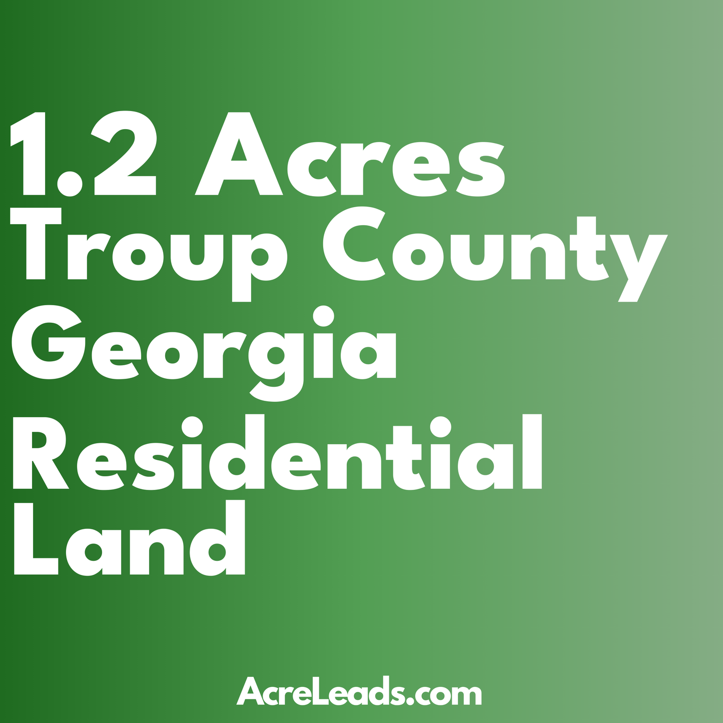 1.2 Acres of Residential Land in Troup County, GA