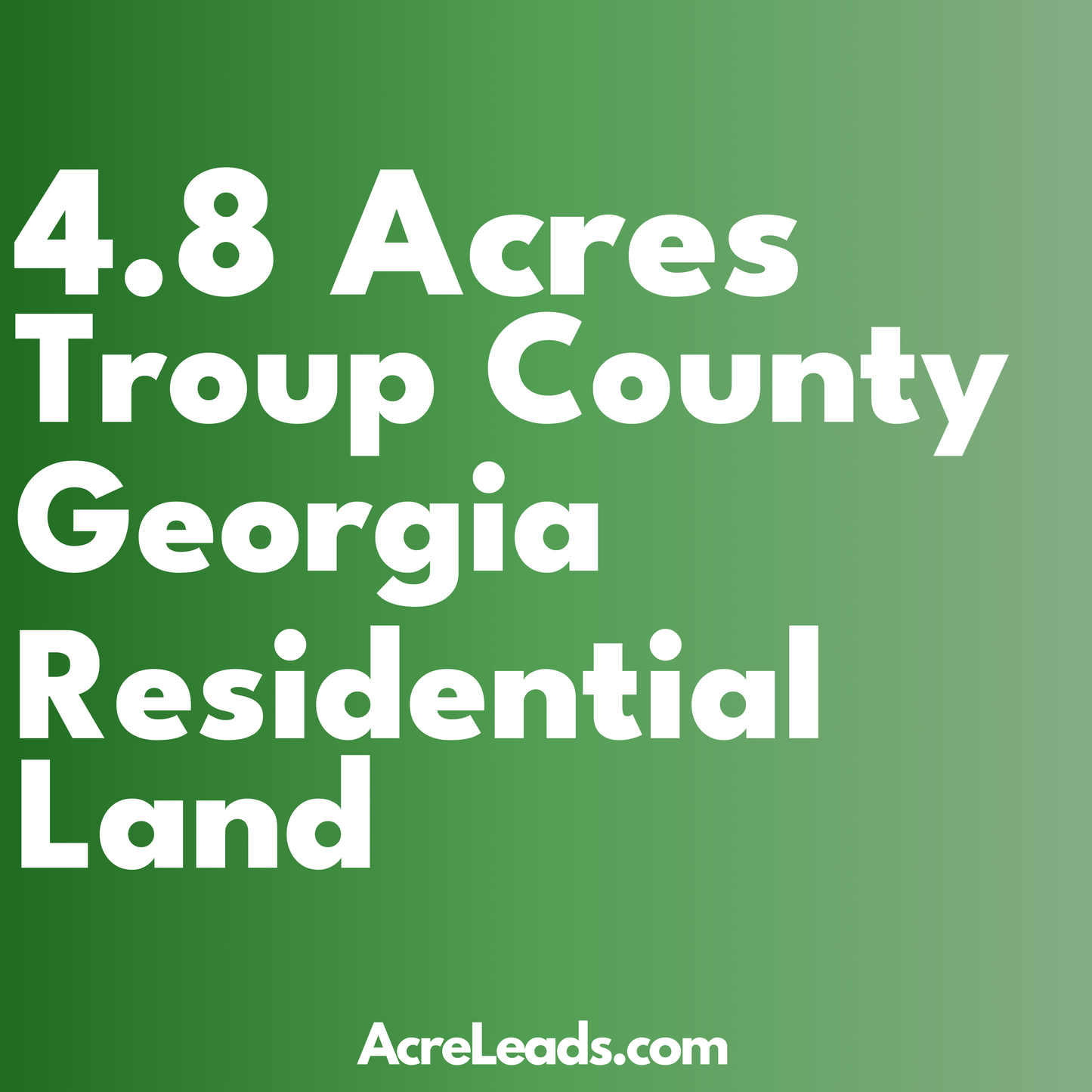 4.8 Acres of Residential Land in Troup County, GA