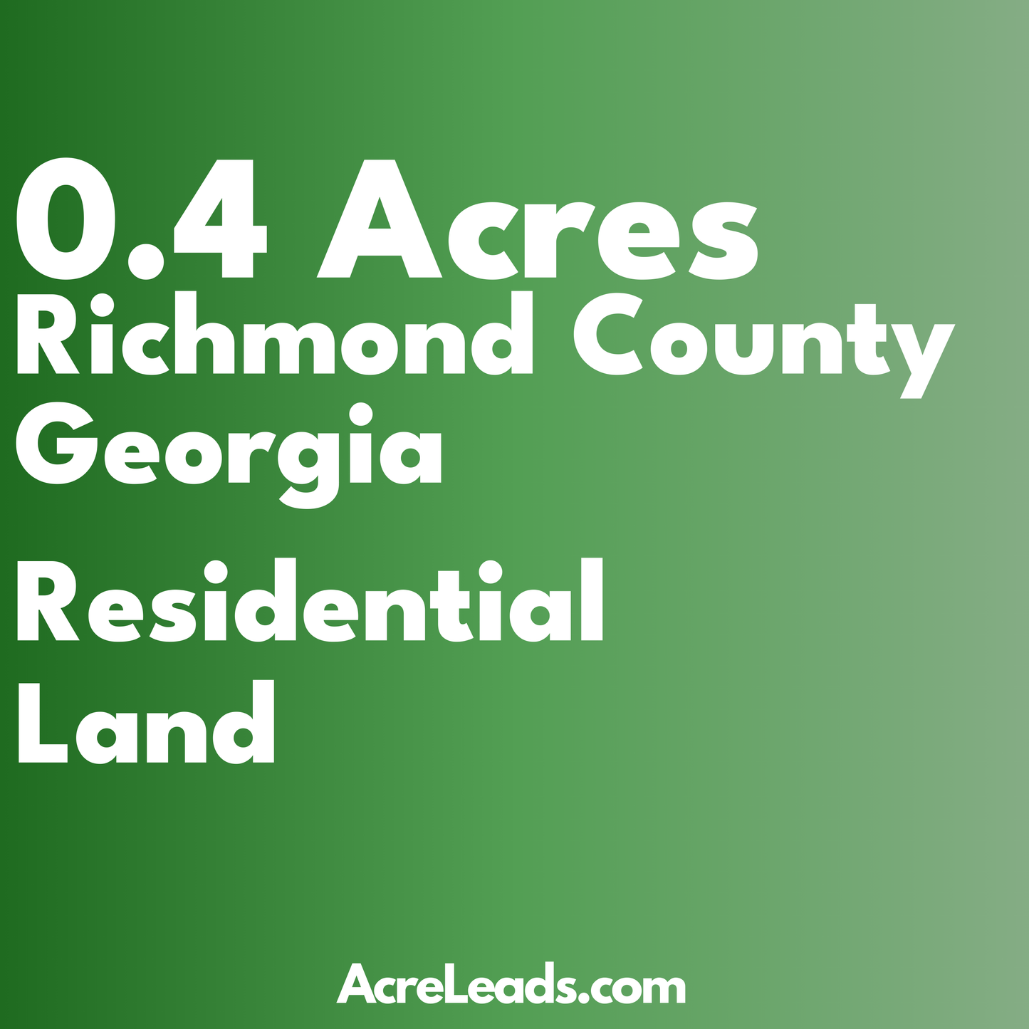 0.4 Acres of Residential Land in Richmond County, GA