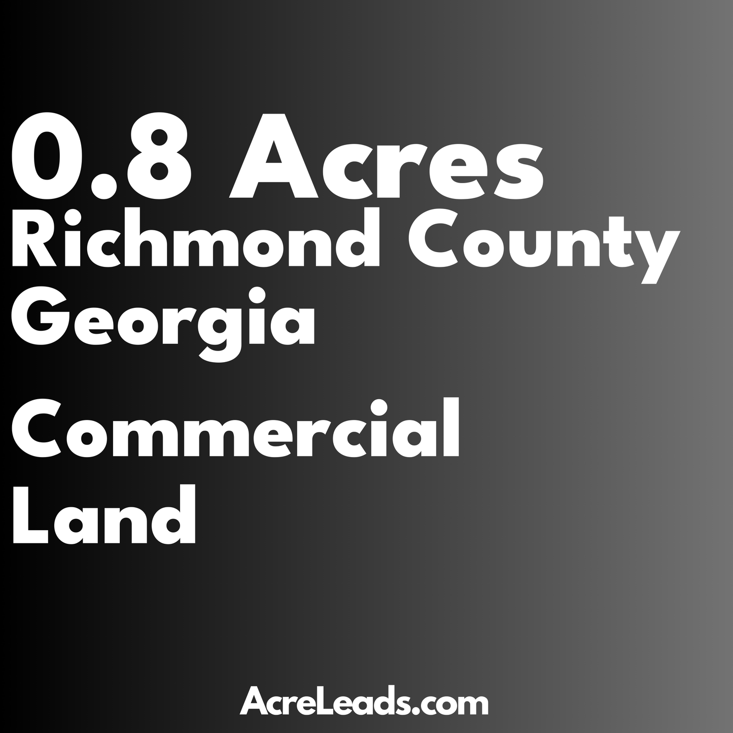 0.8 Acres of Commercial Land in Richmond County, GA