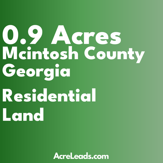 0.9 Acres of Residential Land in Mcintosh County, GA