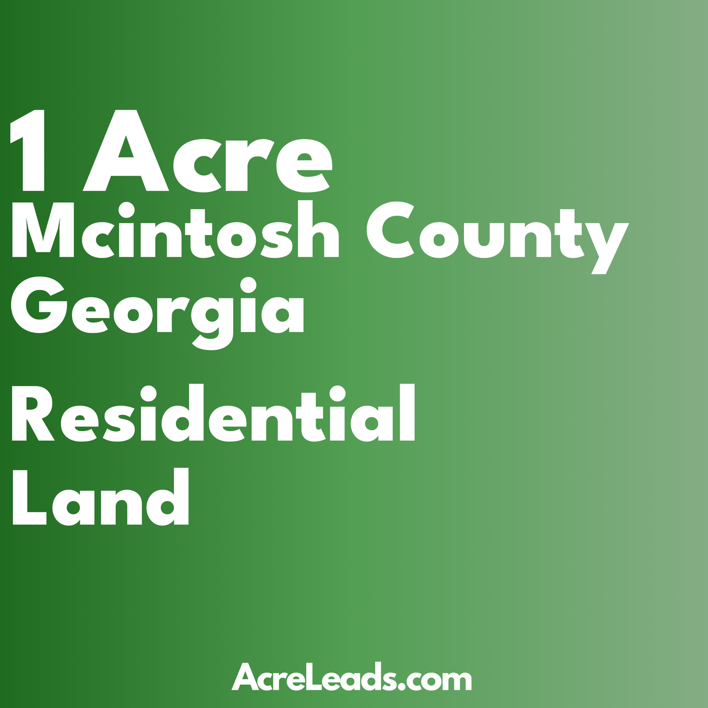 1 Acre of Residential Land in Mcintosh County, GA