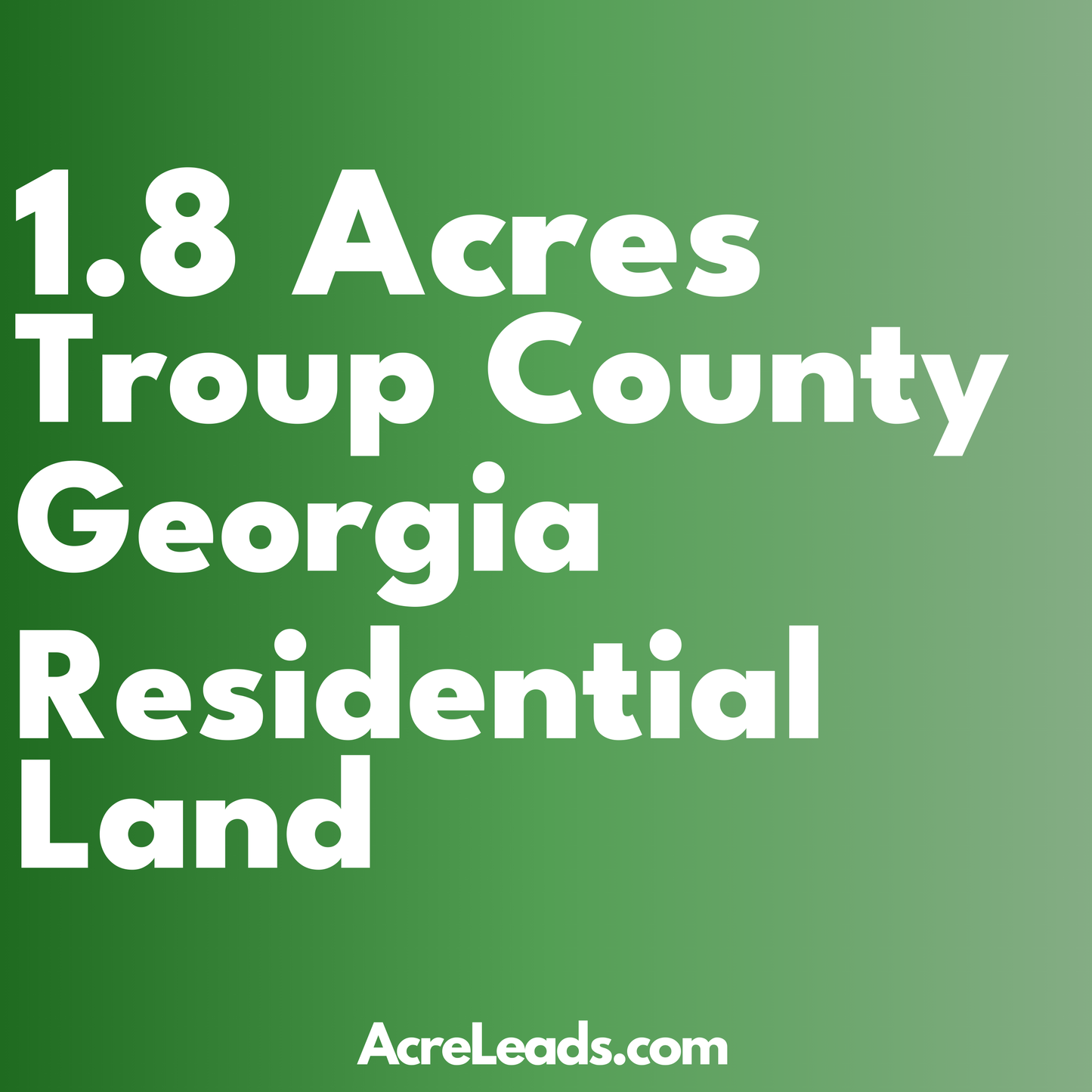 1.8 Acres of Residential Land in Troup County, GA