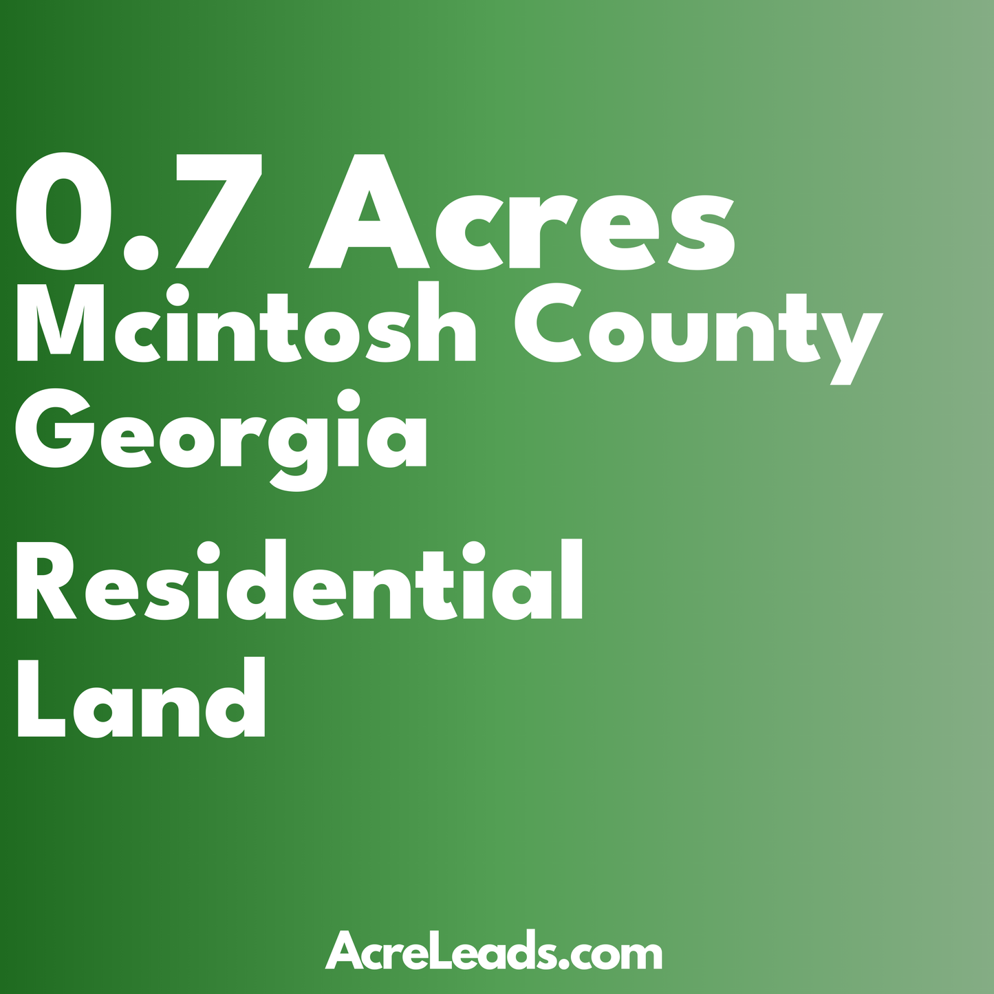 0.7 Acres of Residential Land in Mcintosh County, GA