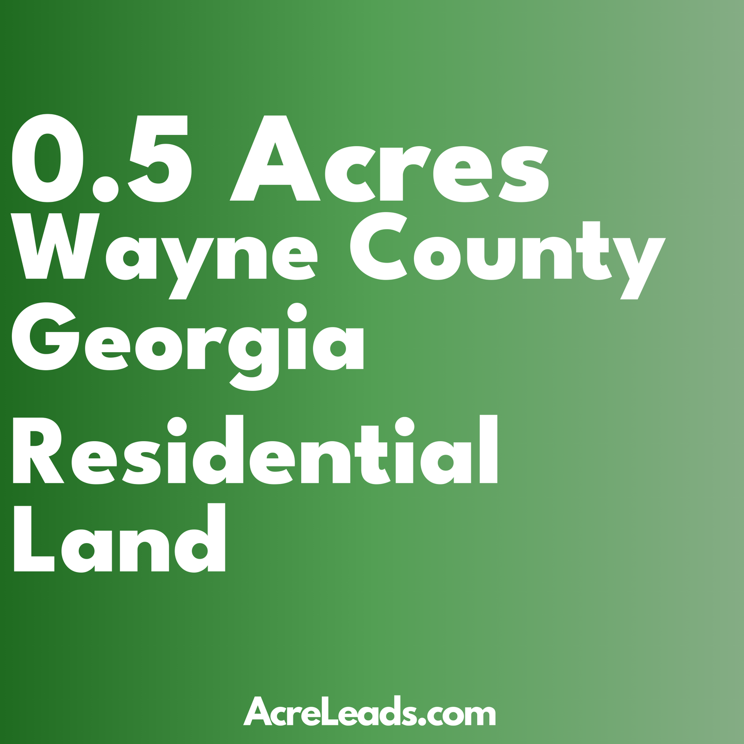 0.5 Acres of Residential Land in Wayne County, GA