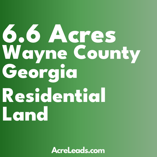 6.6 Acres of Residential Land in Wayne County, GA