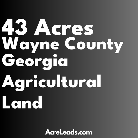 43 Acres of Agricultural Land in Wayne County, GA