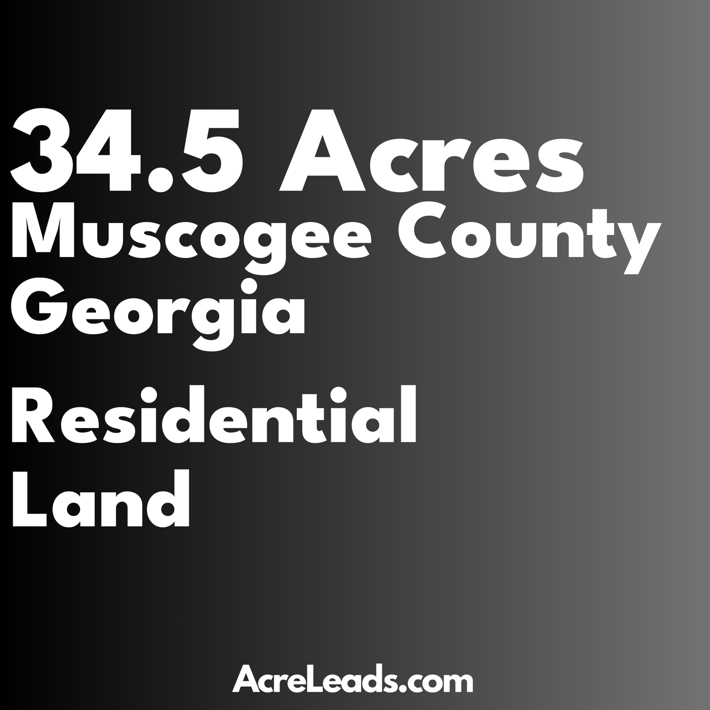 34.5 Acres of Residential Land in Muscogee County, GA