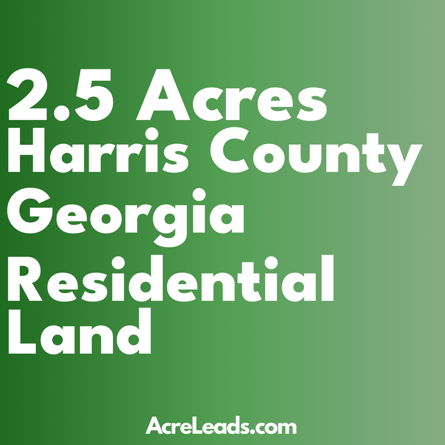 2.5 Acres of Residential Land in Harris County, GA