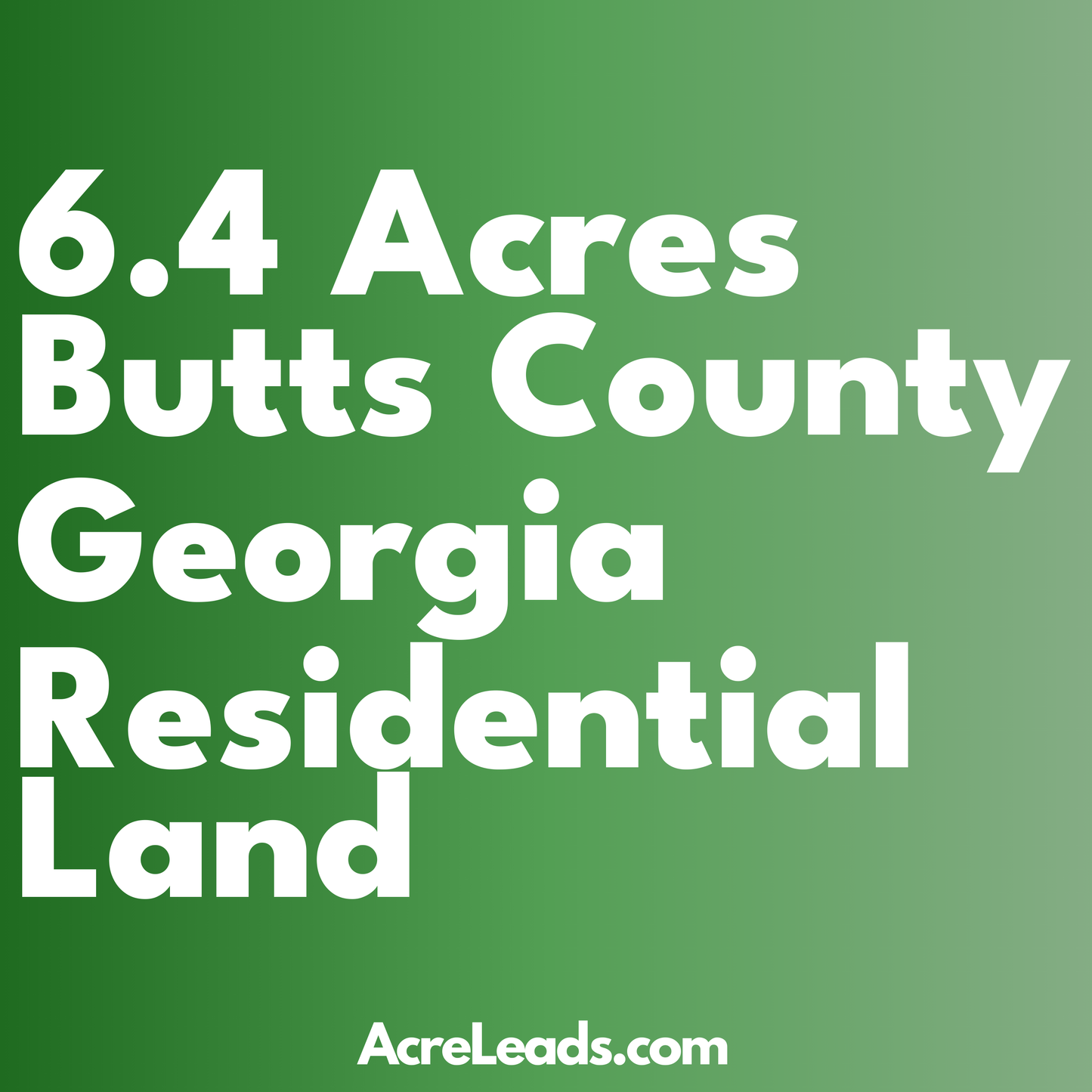 6.4 Acres of Residential Land in Butts County, GA