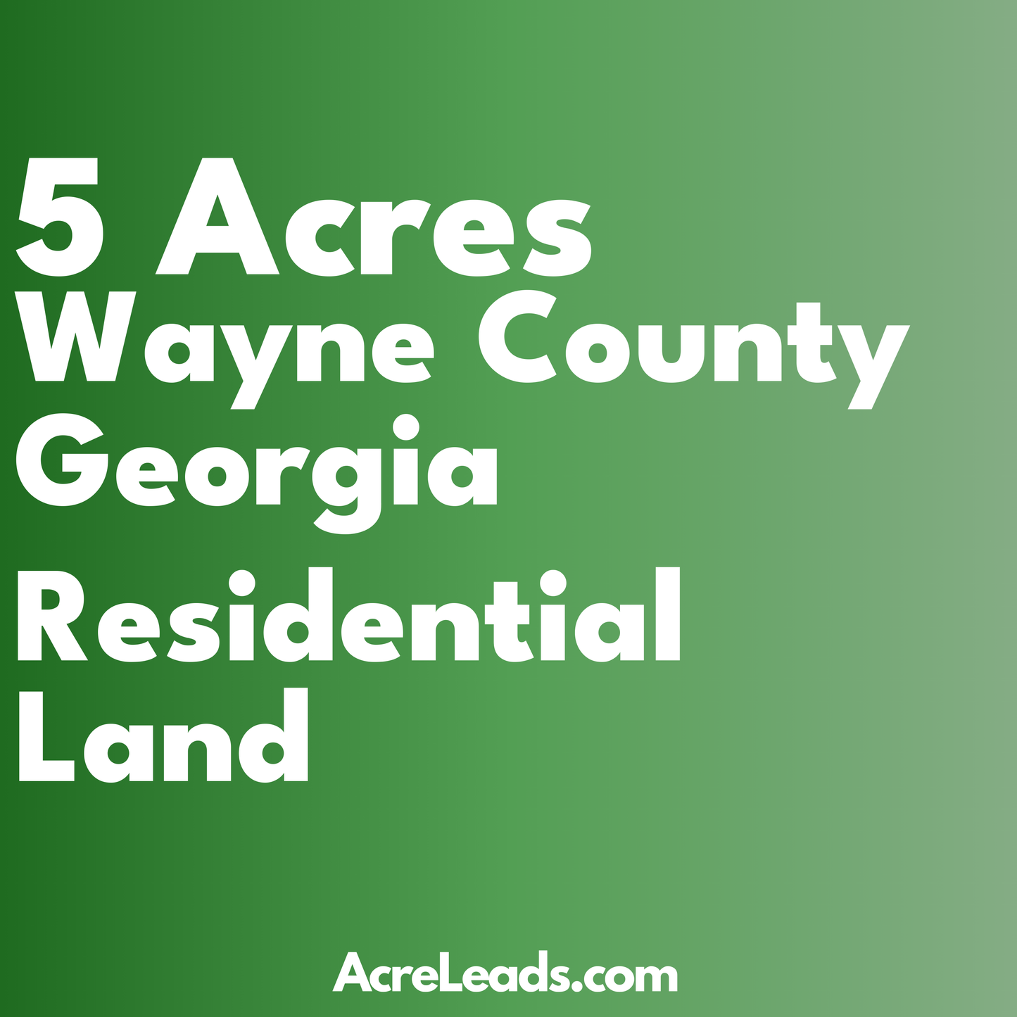 5 Acres of Residential Land in Wayne County, GA