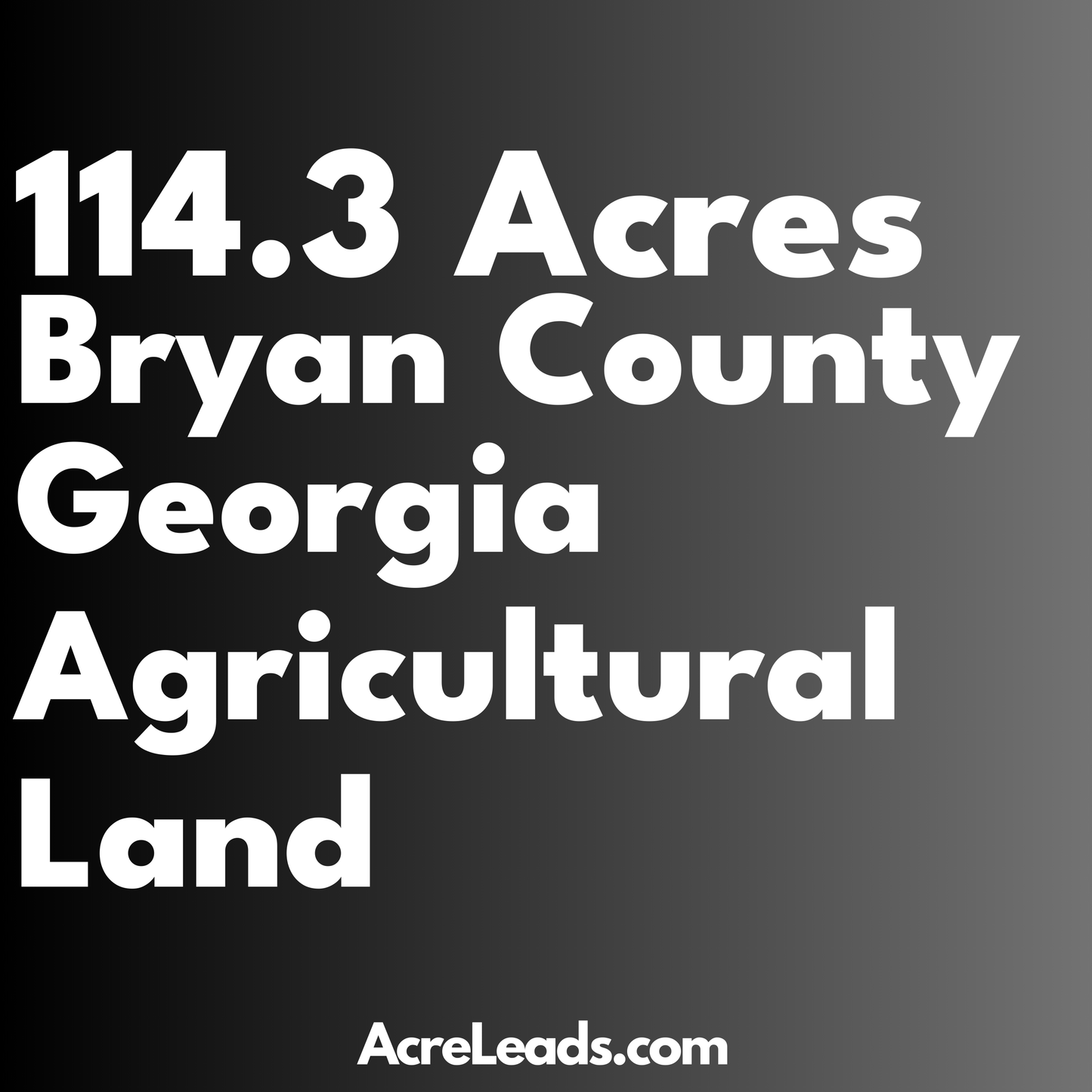 114.3 Acres of Agricultural Land in Bryan County, GA