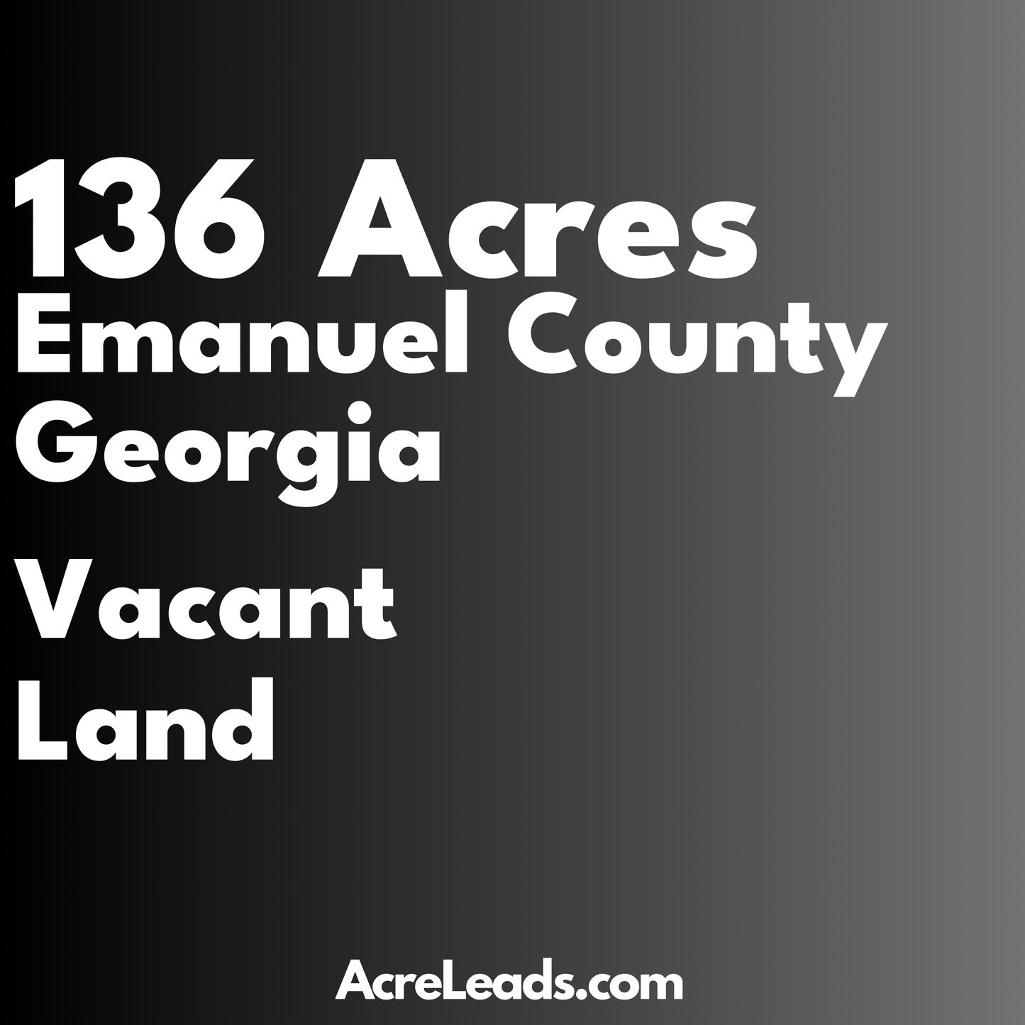 136 Acres of Vacant Land in Emanuel County, GA