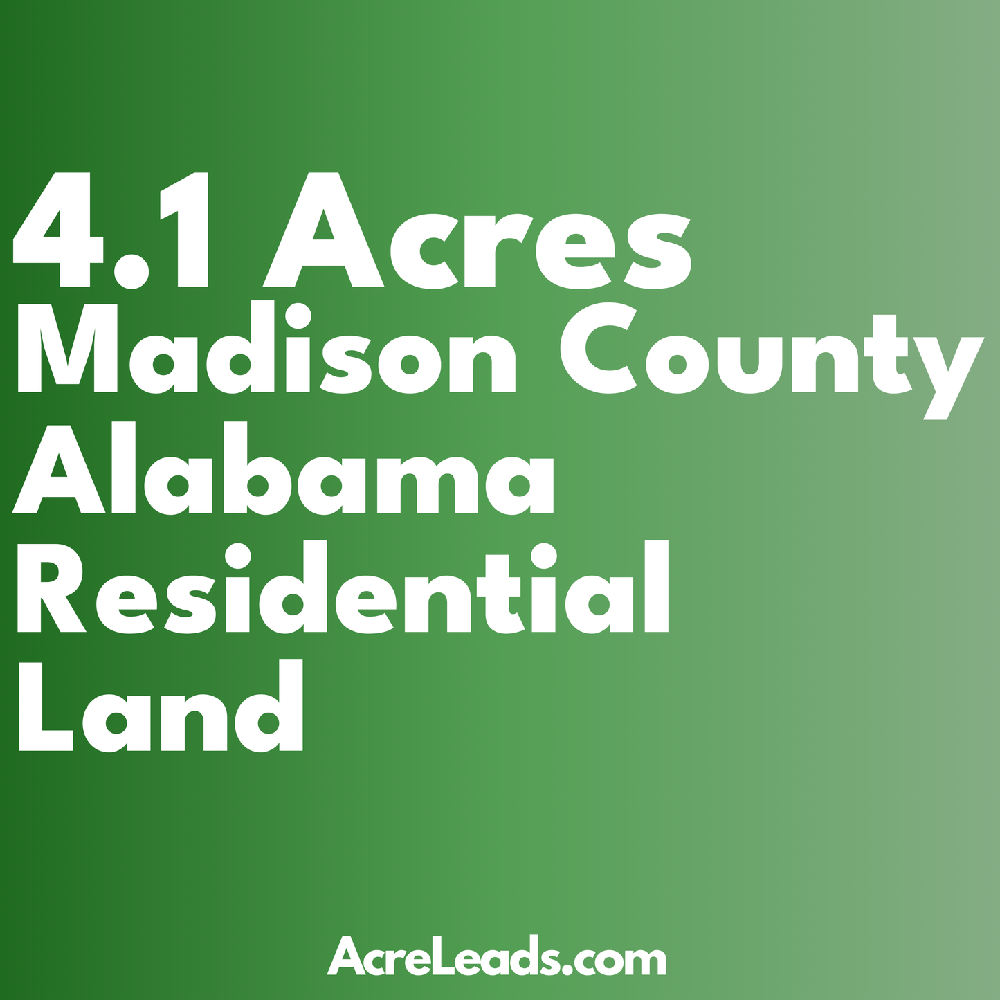 4.1 Acres of Residential Land in Madison County, AL