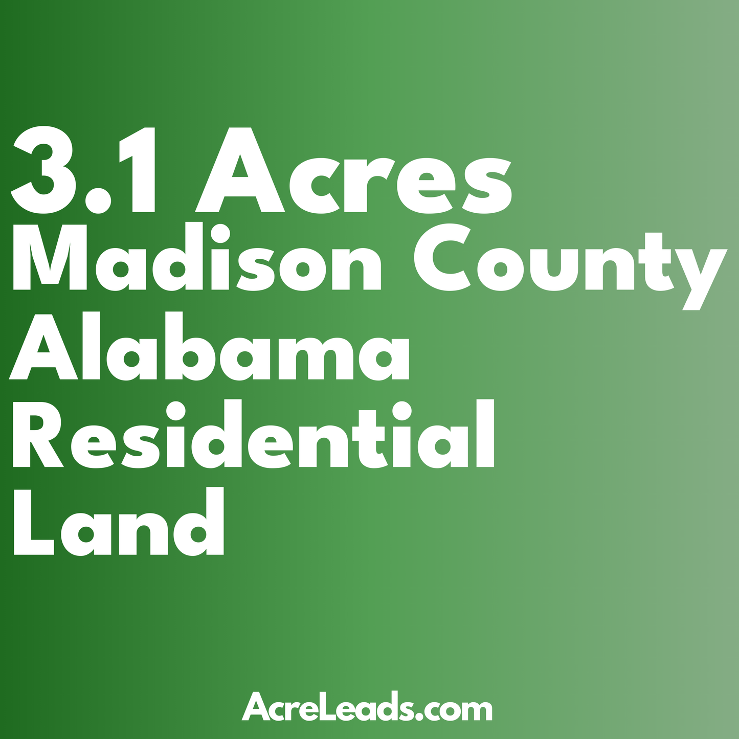 3.1 Acres of Residential Land in Madison County, AL