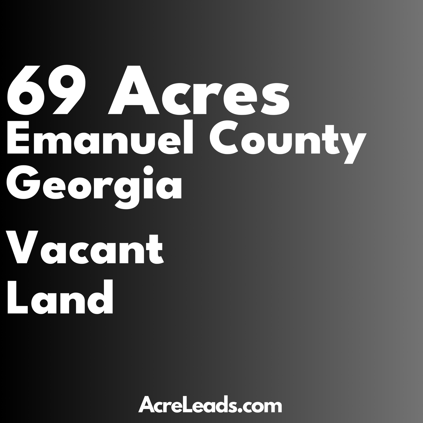 69 Acres of Vacant Land in Emanuel County, GA