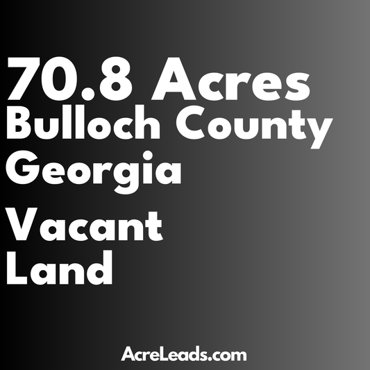 70.8 Acres of Vacant Land in Bulloch County, GA