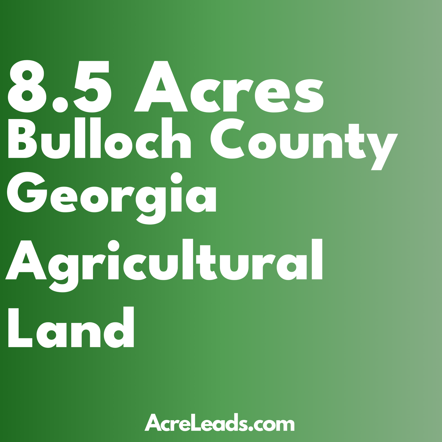 8.5 Acres of Agricultural Land in Bulloch County, GA